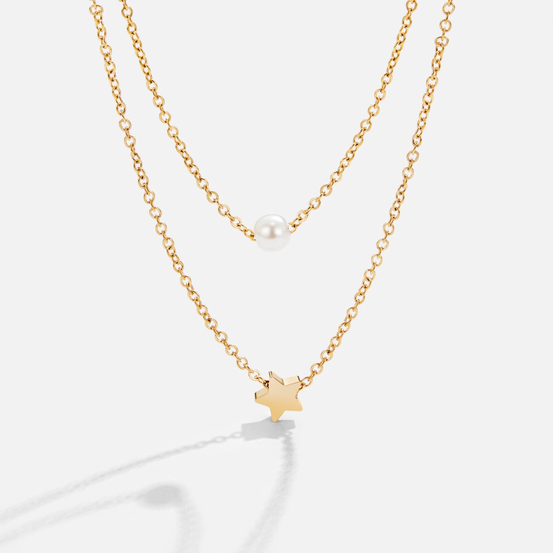Star and Pearl Necklace